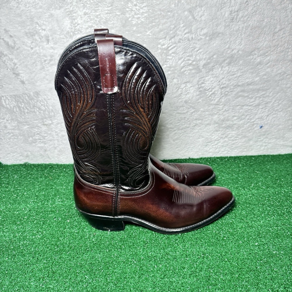 Laredo Cowboy Boots Men's Size 11D Western Burgundy Leather